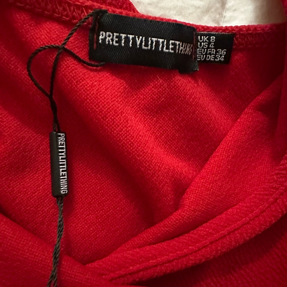 PrettyLittleThing Red Midi Dress
